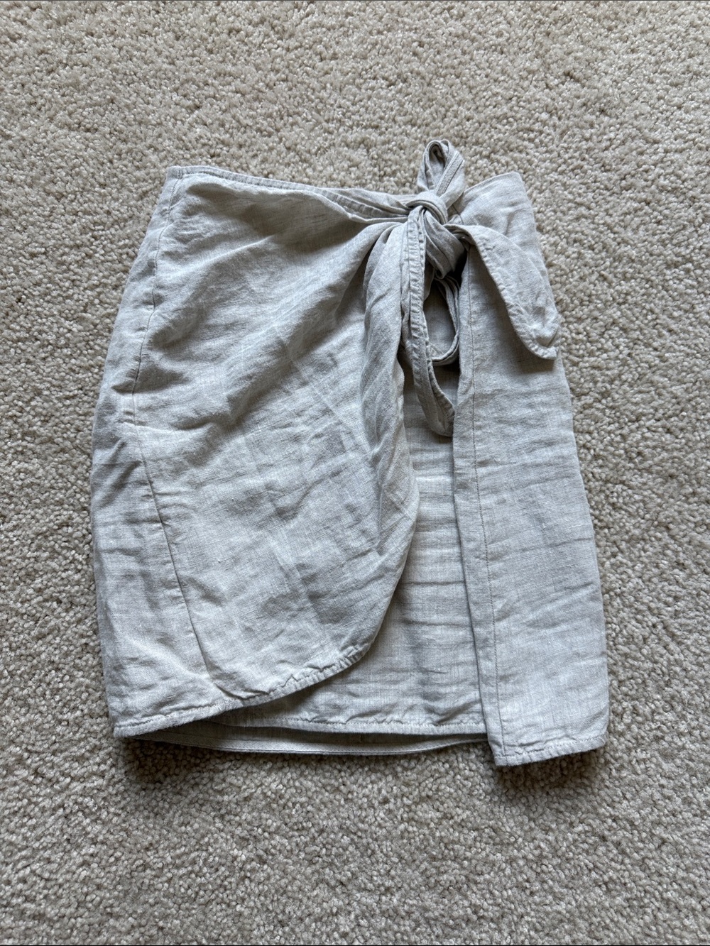 Wilfred Linen Wrap Mini Skirt